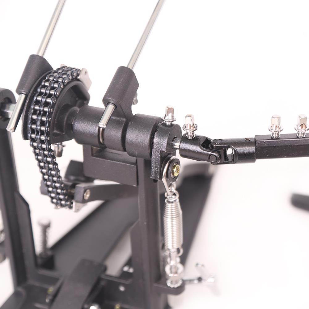 Double Bass Drum Pedal Kick Twin Dual Chain Drive Percussion