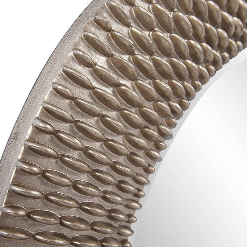 Round Bergman Decorative Wall Mirror Dark Silver - Howard Elliott