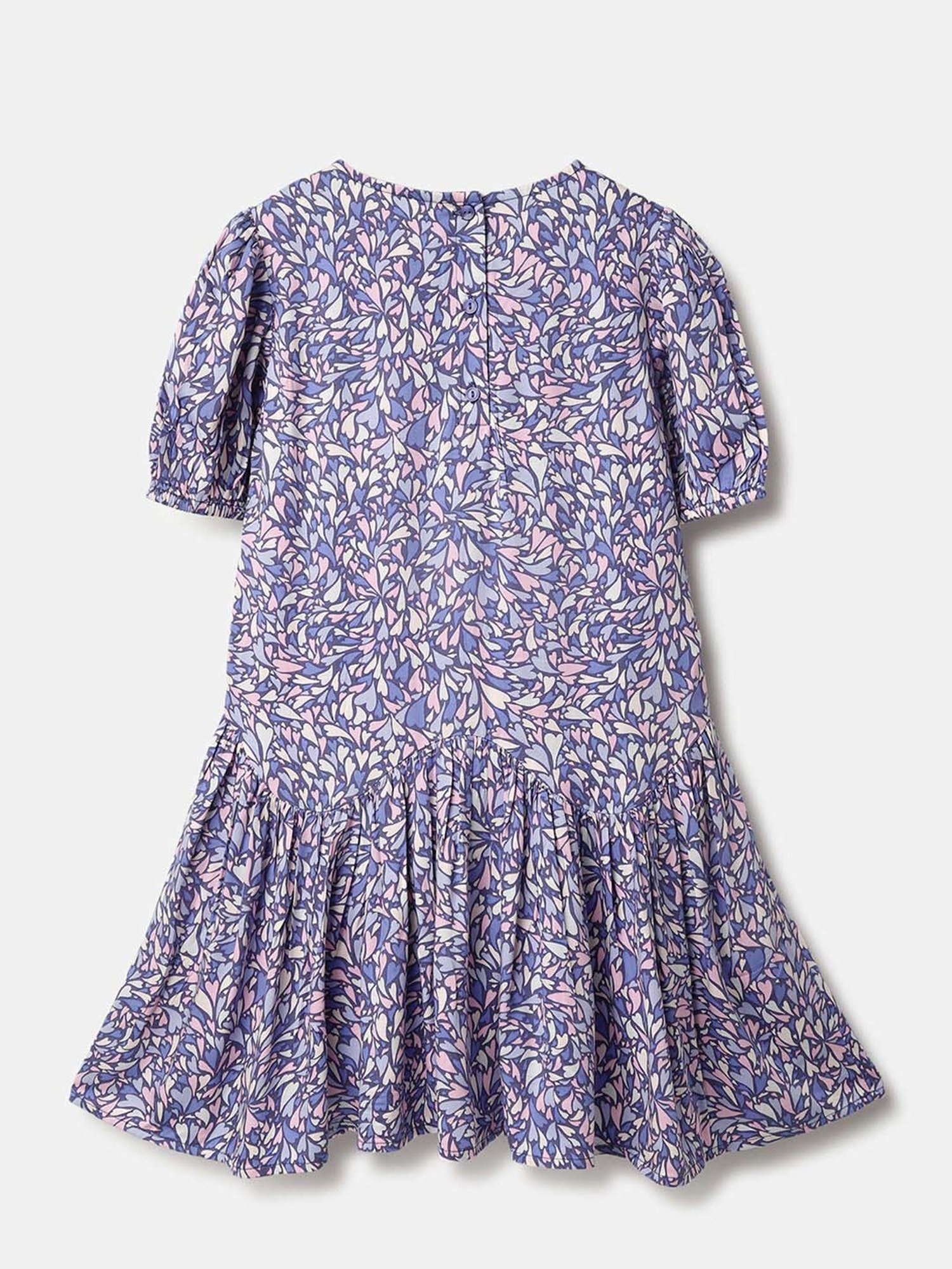 United Colors of Benetton Girls Purple Printed Dresses