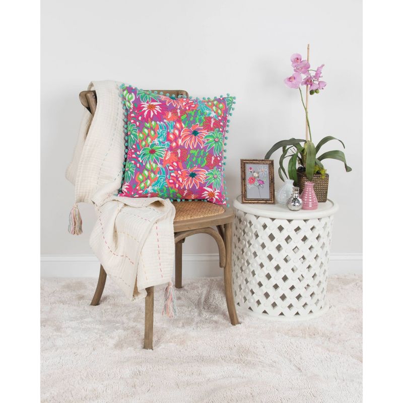 Simply Southern Floral Throw Pillow Purple - Rizzy Home