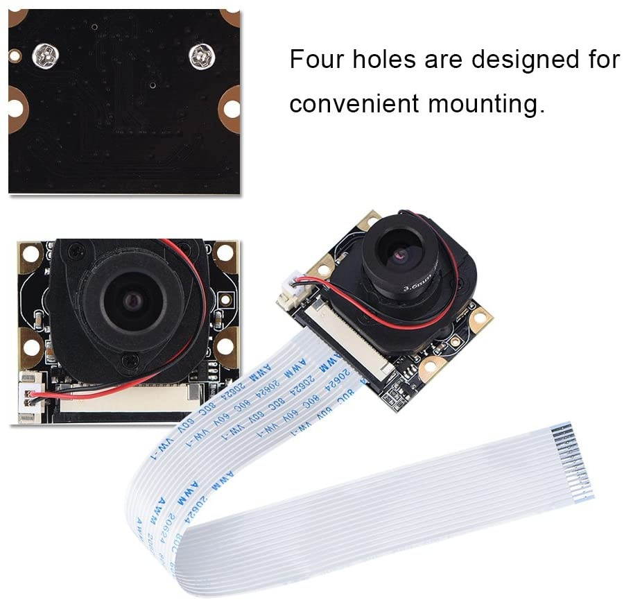 Redxiao Camera Module, IR-Cut Focusable Professional Durable with 1080p OV5642 Sensor for Raspberry Pi/Pi 2/Pi 3 5MP Webcam Video