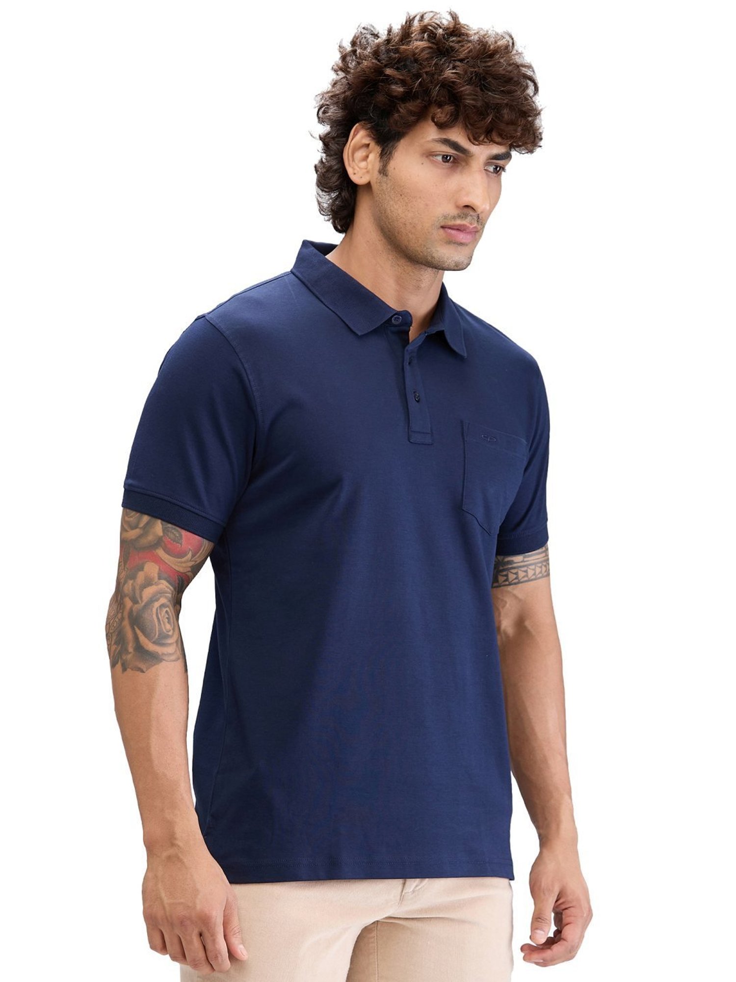 Colorplus Blue Regular Fit Polo T-Shirt