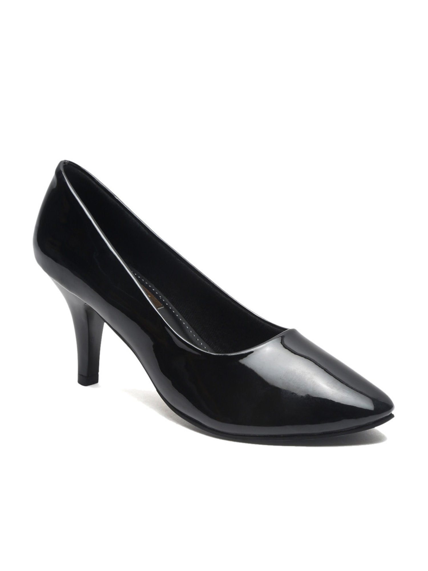 Flat N Heels Women's Black Stiletto Pumps