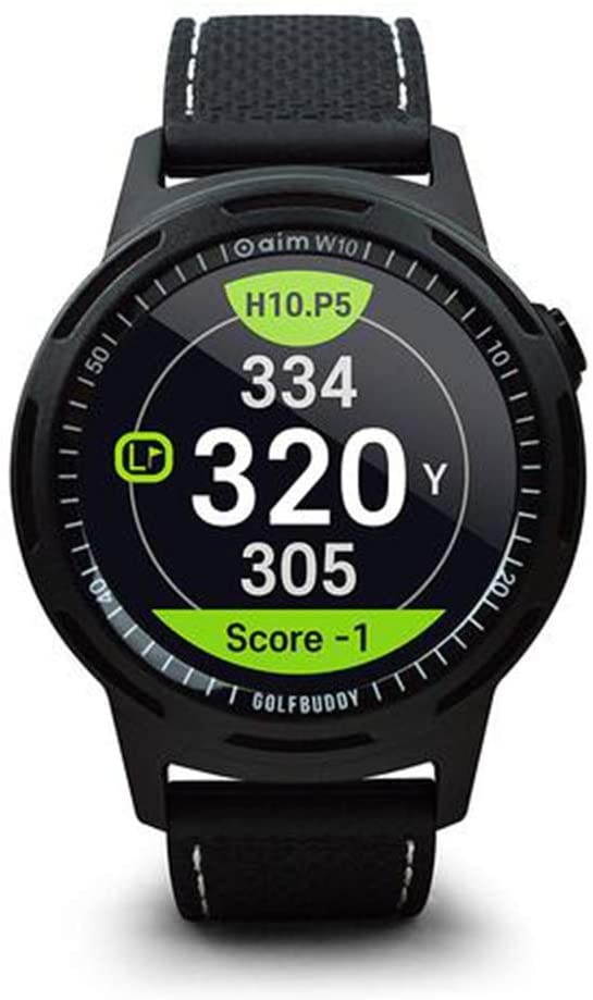 Golf Buddy aim W10 Bluetooth Wireless Golf GPS Smartwatch Bundle with 1 Dozen Volvik Golf Balls, 5 Ball Markers and 1 Magnetic Hat Clip