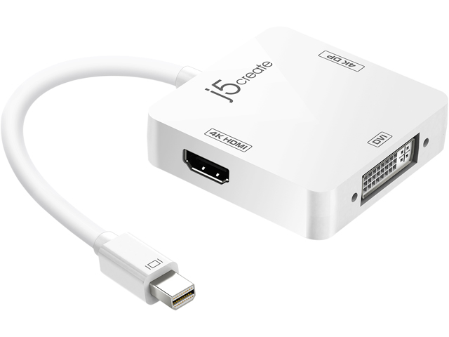 j5create mini DisplayPort to 4K DisplayPort/4K HDMI/DVI Adapter
