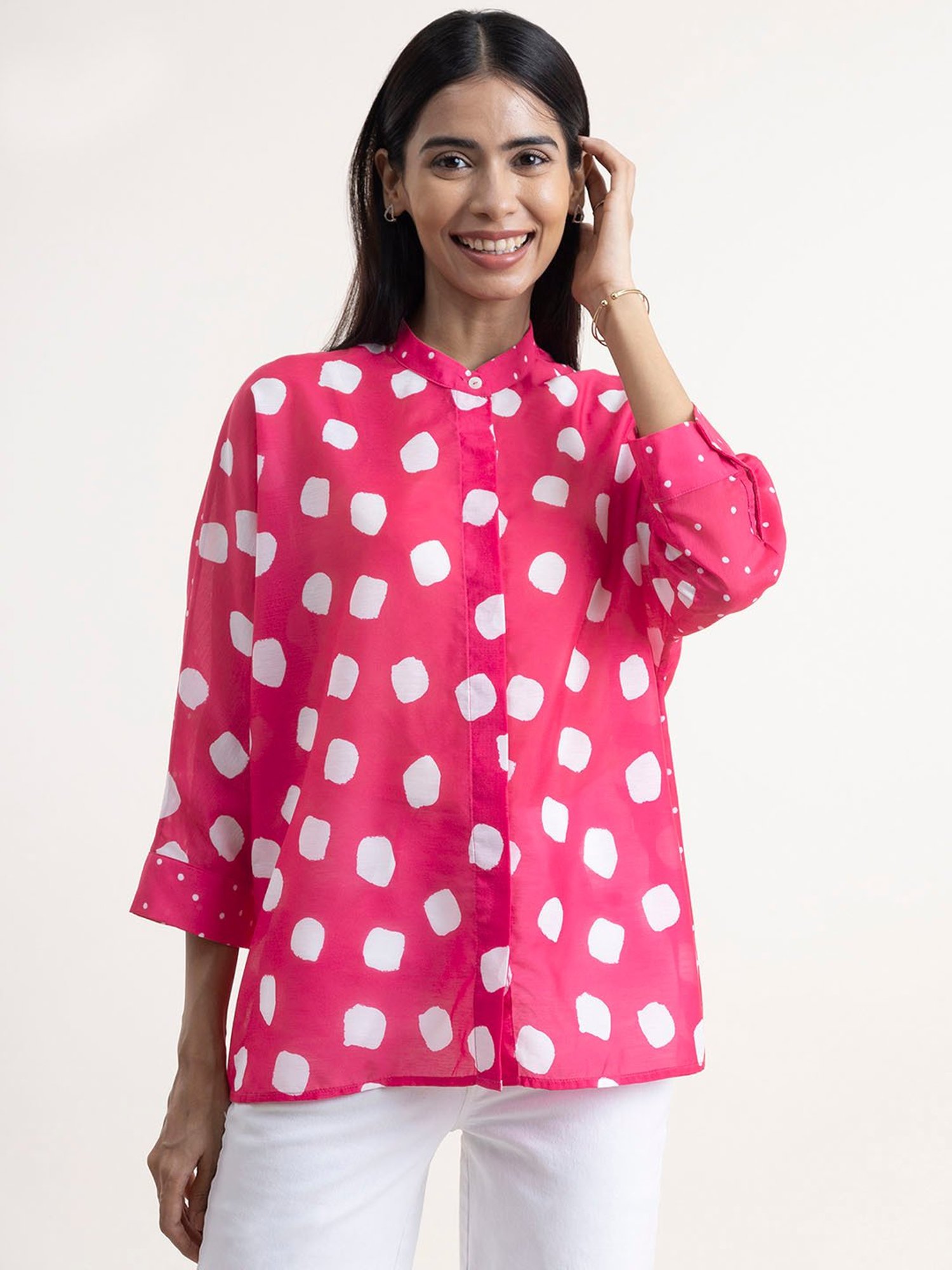 Pink Fort Pink Printed Shirt