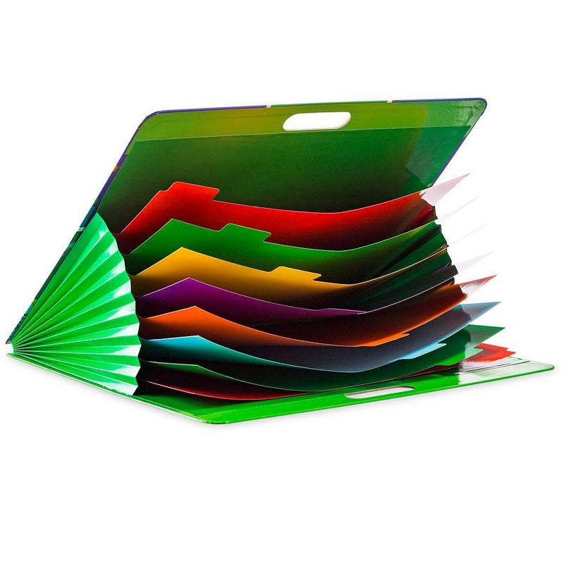 My Art Place Expandable Color-Tabbed Portable Art Storage Portfolio with Decorative Frame, 19" x 15 1/4 "