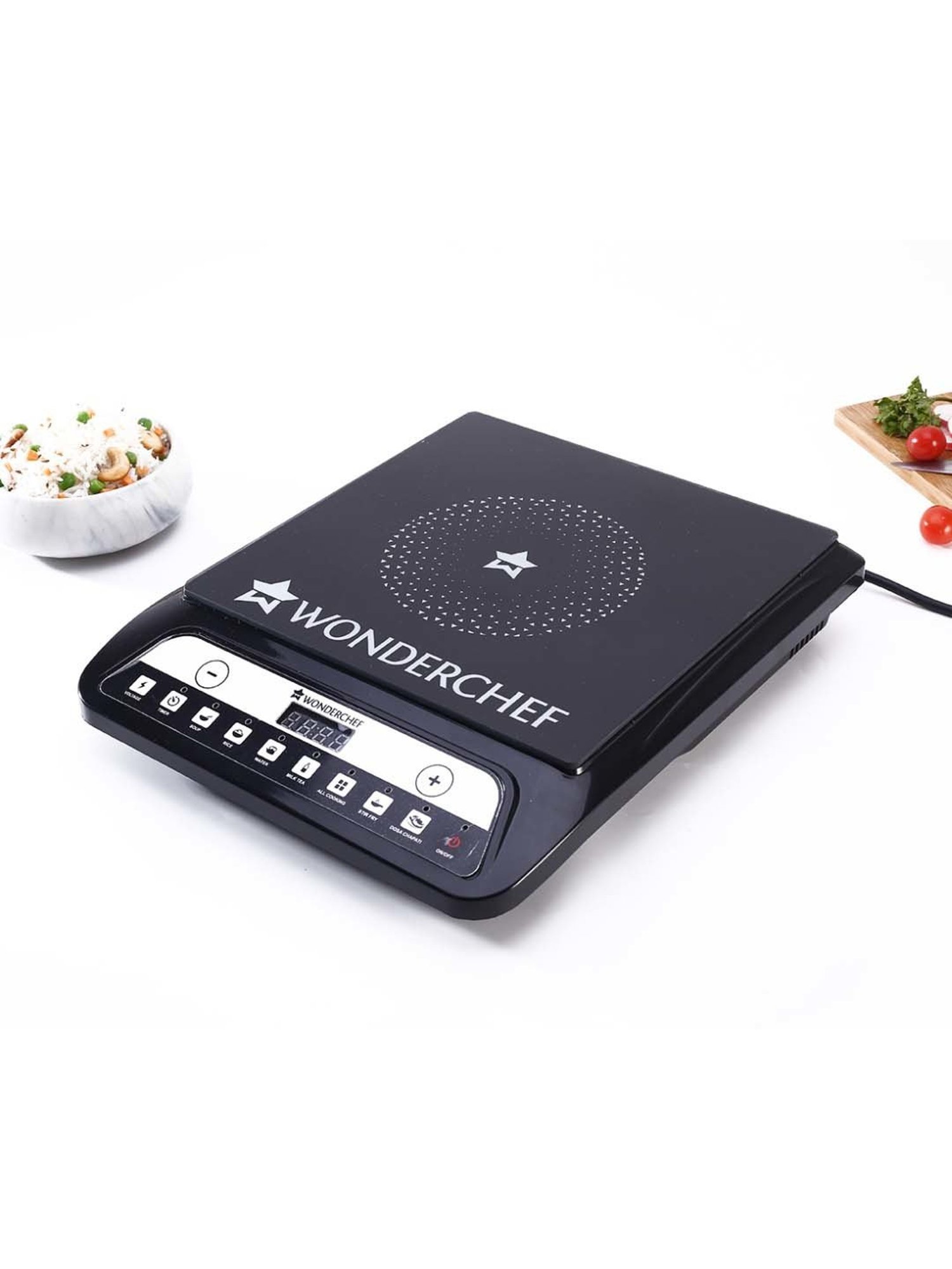 Wonderchef 1400W Induction Cooktop with 11 Preset Functions Push Touch Control,2-Year Warranty