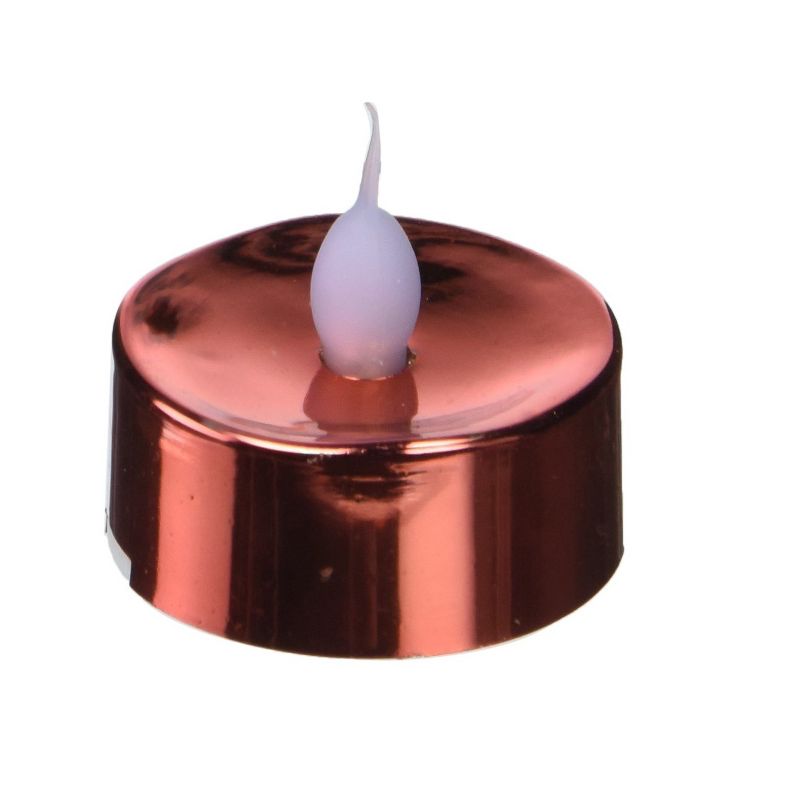 Darice Set of 3 LED Prelit Battery Operated Flicker Flame Tea Light Candles - Red