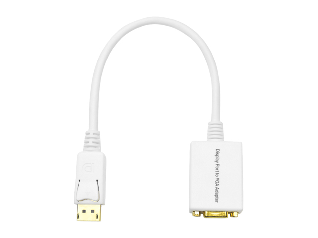DAT 5792D Display Port to VGA Adapter - White