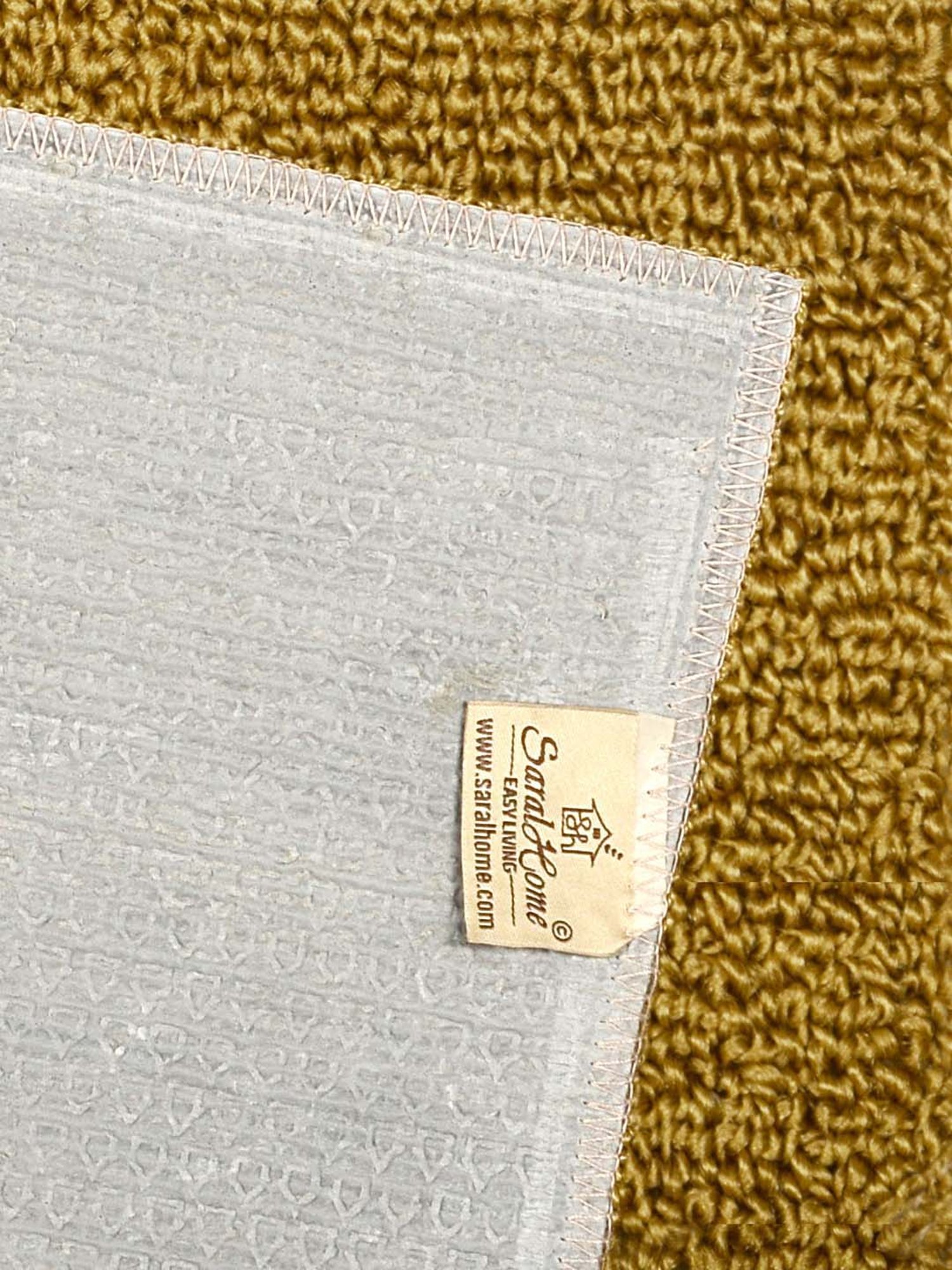 Saral Home Mustard Polyester Modern Carpet - Set of 1