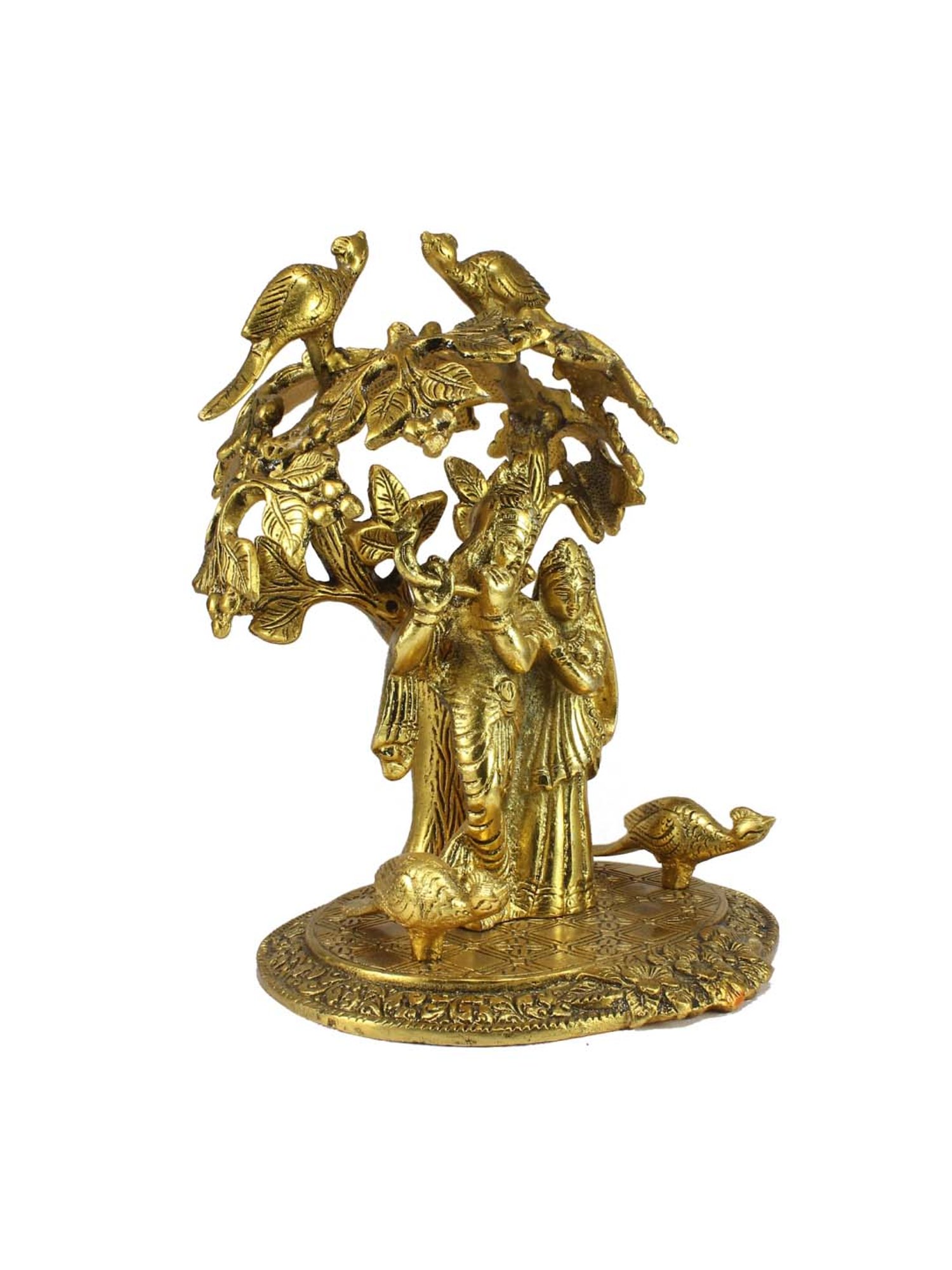 eCraftIndia Radha Krishna Standing under Tree Showpiece