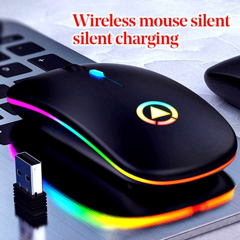 Rechargeable Wireless Silent Colorful LED Mice Optical Ergonomic Gaming Mouse