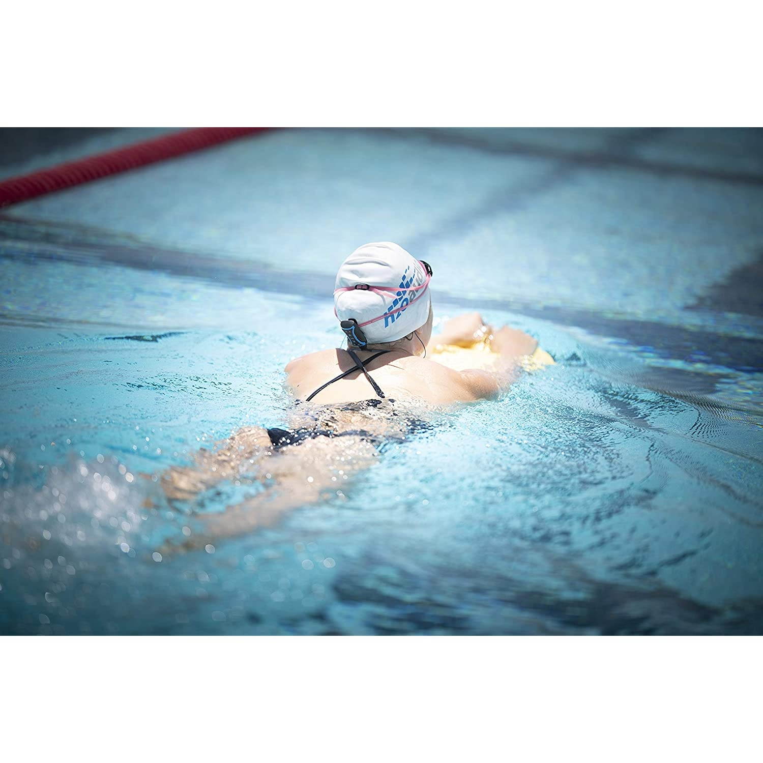 100% Waterproof Stream MP3 Music Player with Bluetooth and Underwater Headphones for Swimming Laps, Watersports, Normal Cord, 8GB &ndash; by H2O Audio