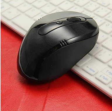 Wireless Optical Mouse + 2.4GHz USB Receiver (Black)