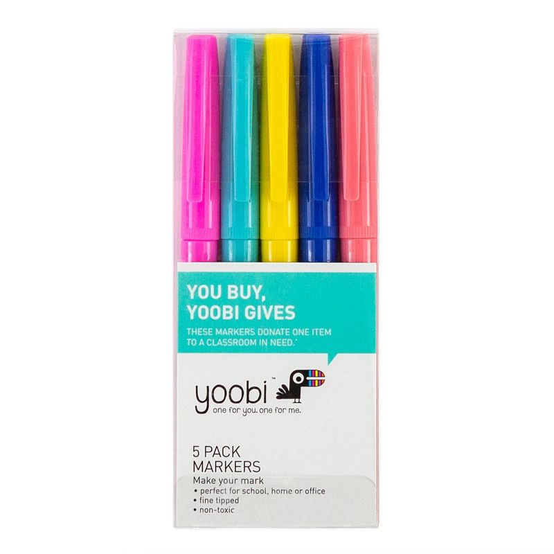 5pk Fine Tip Markers - Yoobi™