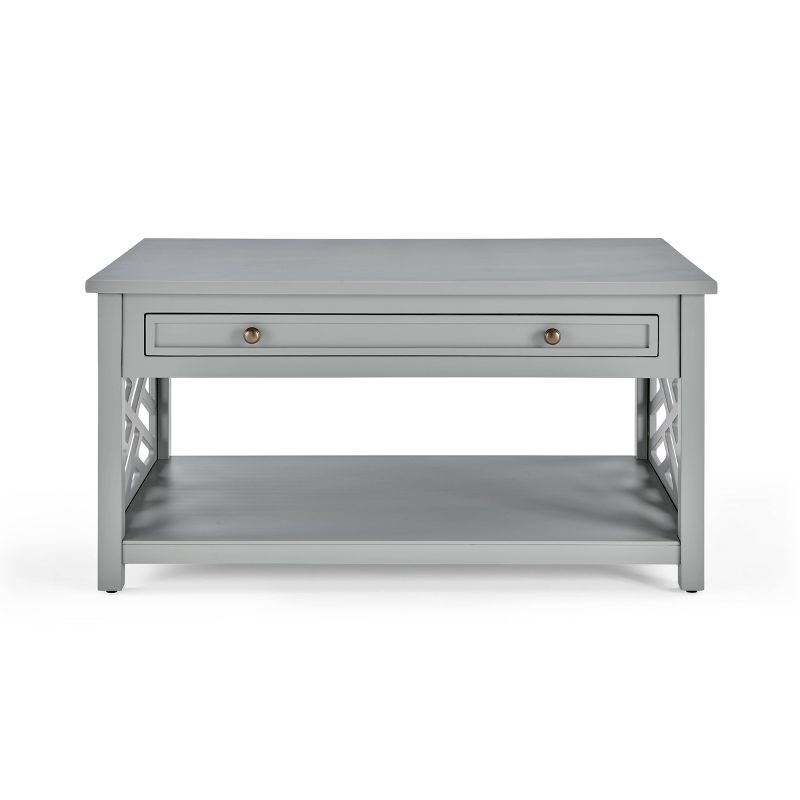 36" Middlebury Wood Coffee Table with Drawer Gray - Alaterre Furniture