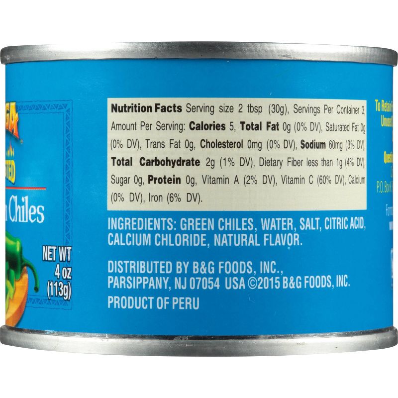 Ortega Hot Diced Green Fire Roasted Chiles 4oz