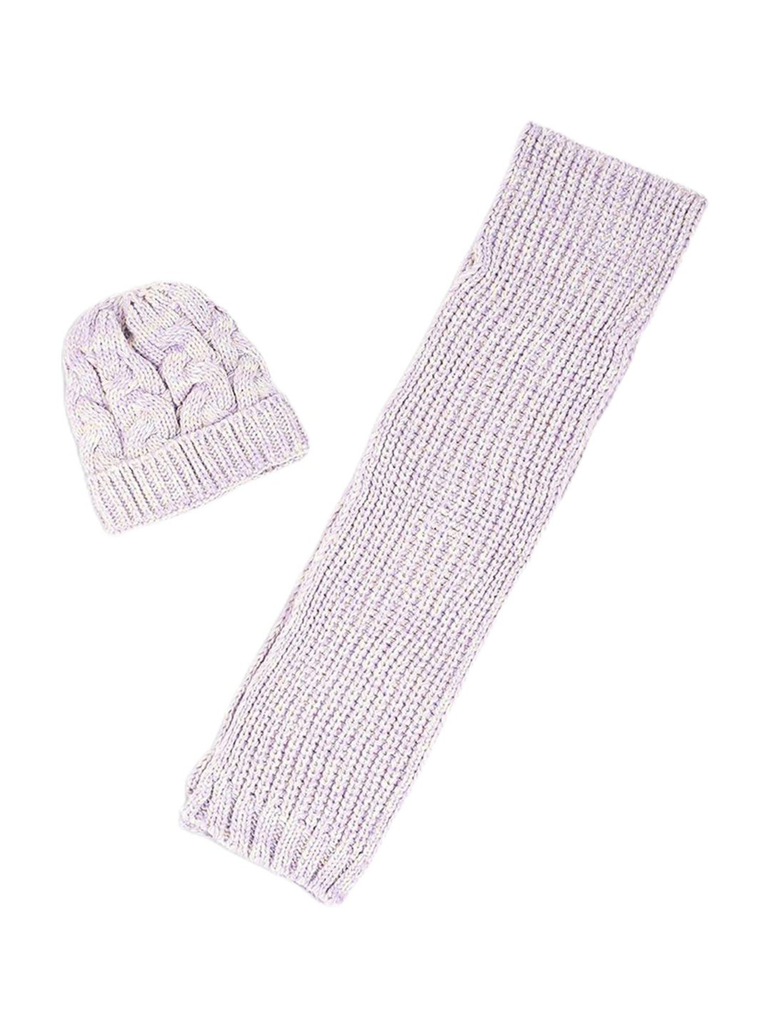 Pantaloons Junior Multicoloured Woven Beanies & Muffler Set