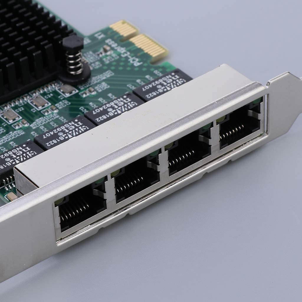 MagiDeal 4 Port Gigabit Ethernet PCIe Server Adapter PCI-e Network Card 10 100 1000M