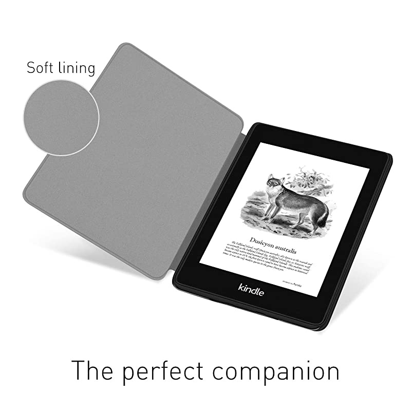 Fabric Case for Kindle Paperwhite 10th 2018 - Thinnest&Lightest Smart Cover with Auto Wake/Sleep - Support Back Cover adsorption(Not fit Kindle 10th 2019 or Kindle oasis3 10th 2019),K10 Grey