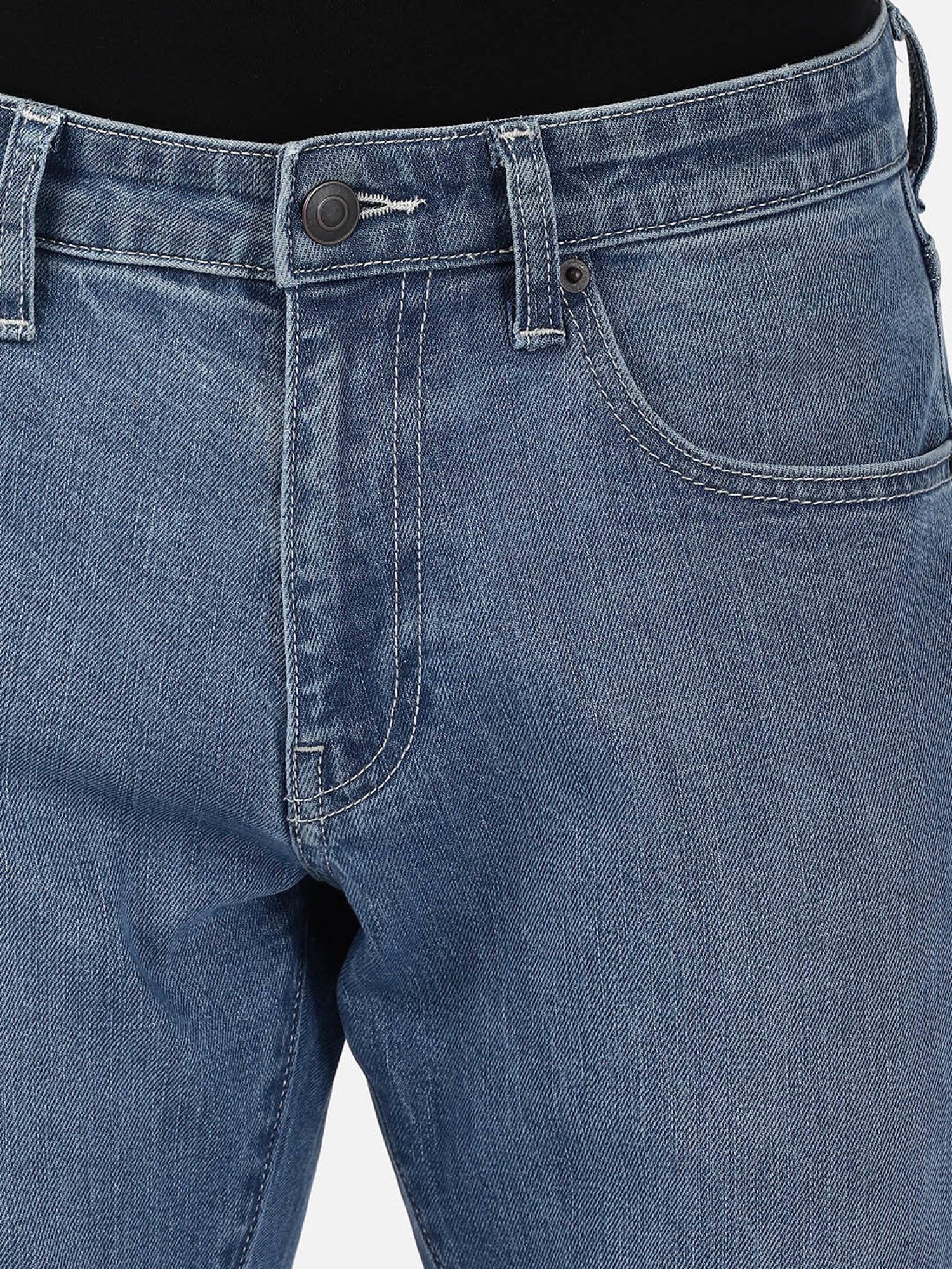 Passion Blue Slim Fit Lightly Washed Jeans