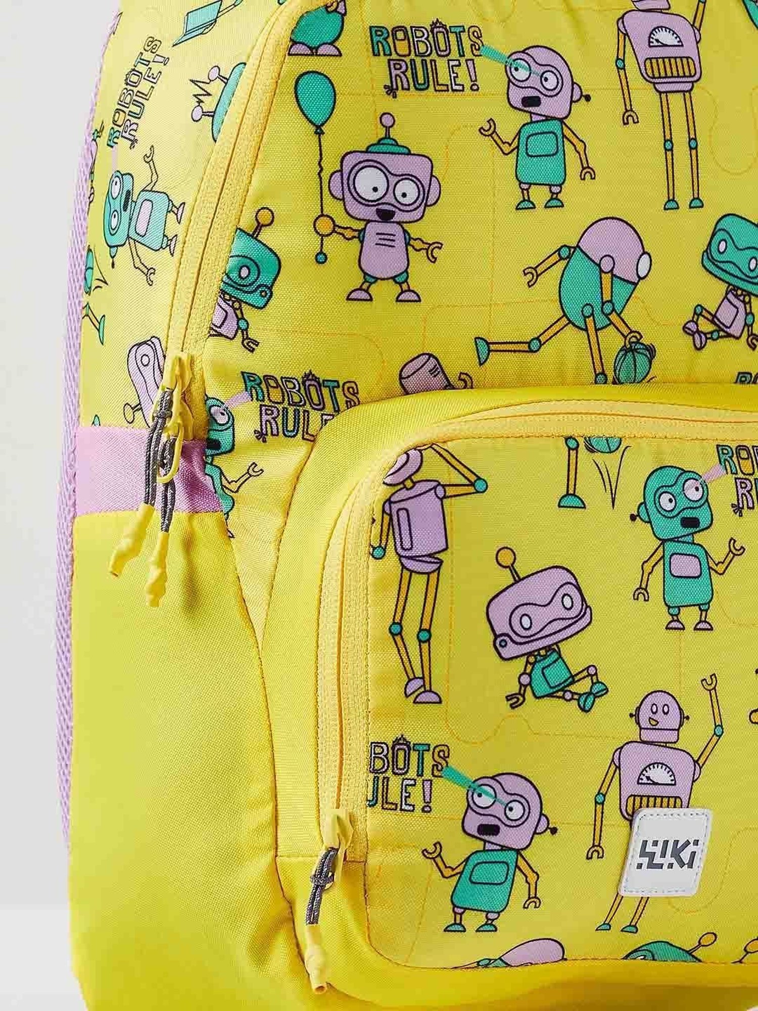 Wiki Back to School Champ 1 Yellow Polyester Printed Backpack - 11 Ltrs