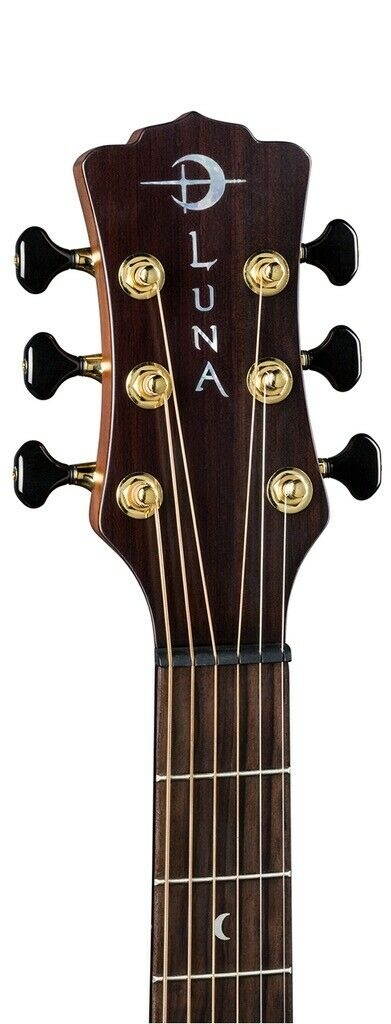Luna ART RECORDER Acoustic Guitar, Concert, Natural Finish, Hard Case Bundle
