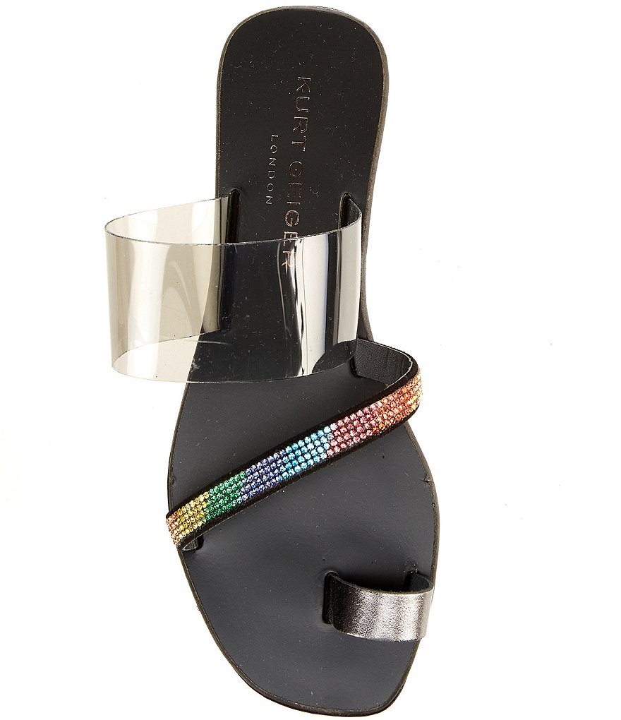 Kurt Geiger London Dawn Rainbow Rhinestone Embellished Sandals
