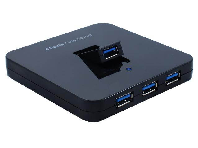 Sedna SE-USB3-HUB-34A-BK 4-Port USB 3.0 Hub Including 1 Foldable Port
