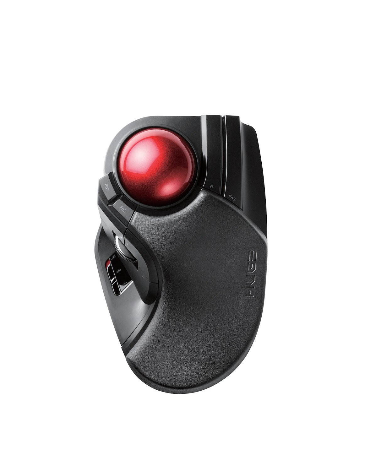 ELECOM M-HT1DRBK Wireless Trackball Mouse, black, Extra Large