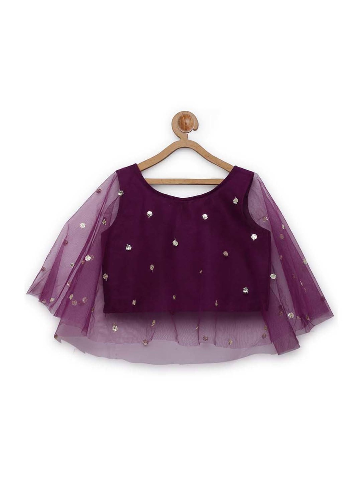 studiorasa Kids Purple Embellished Top