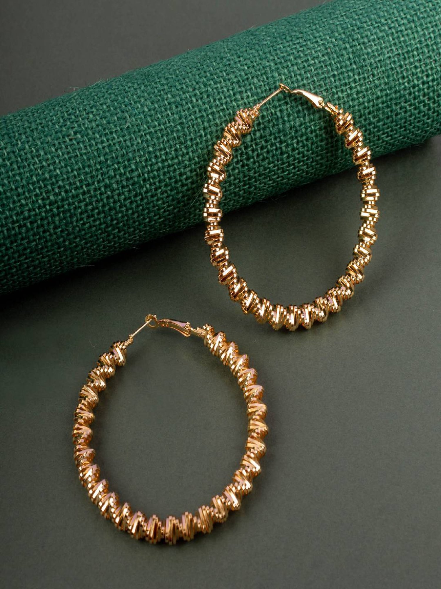 Jewelz Trendy Round Hoop Earrings for Girls & Women