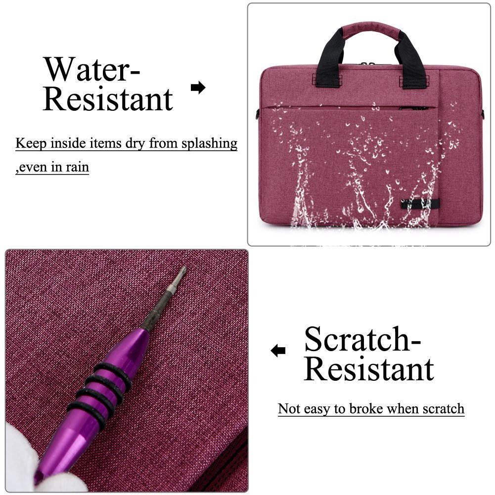 BRINCH Laptop Bag 13.3 Inch, Stylish Fabric Laptop Messenger Shoulder Bag Case Briefcase for 13 - 13.3 Inch Laptop / Notebook / MacBook / Ultrabook / Chromebook Computers (Black)