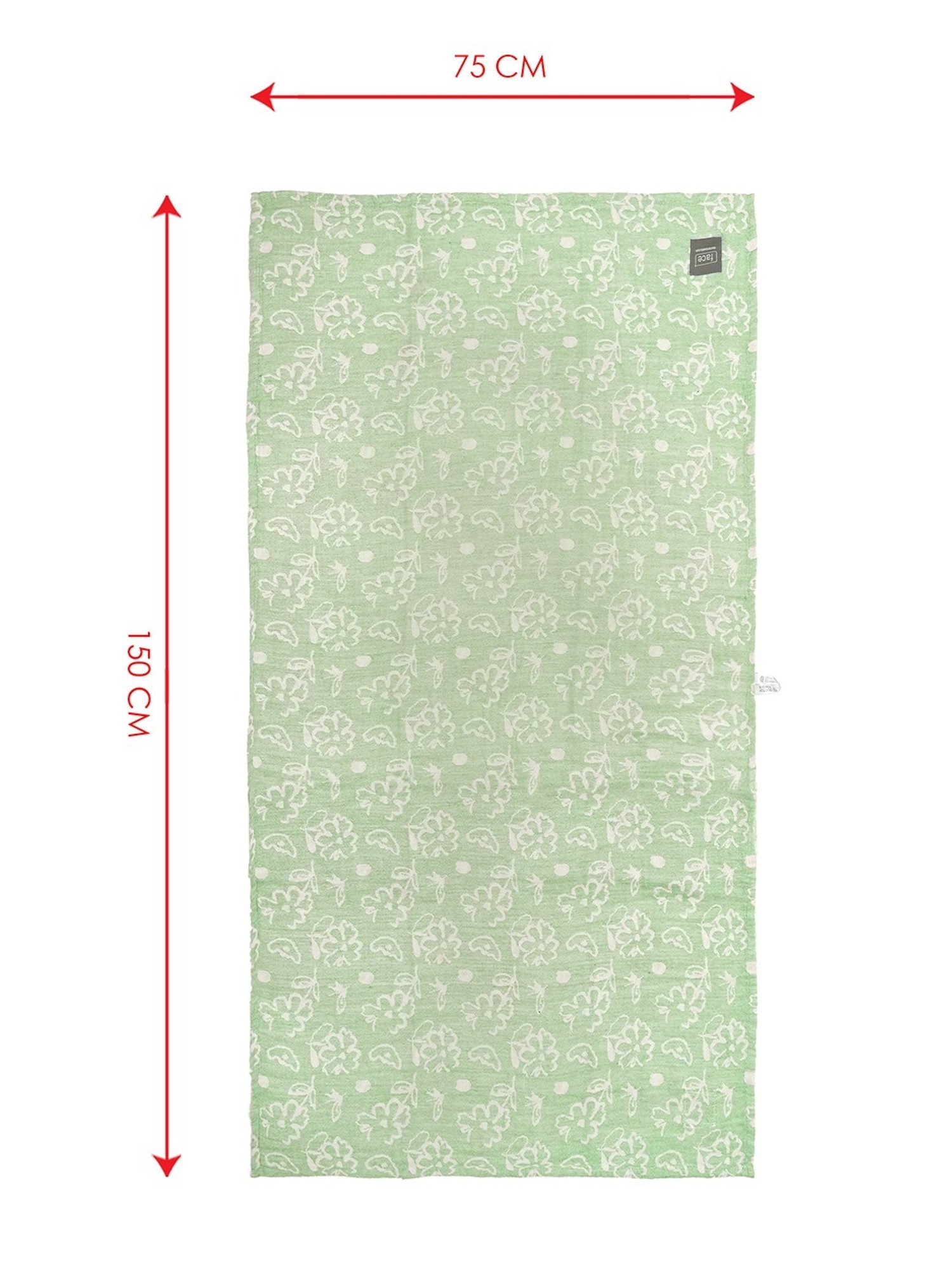 Doctor Towels BanaJacquard Floral Floral Pastel Green Bath Towel