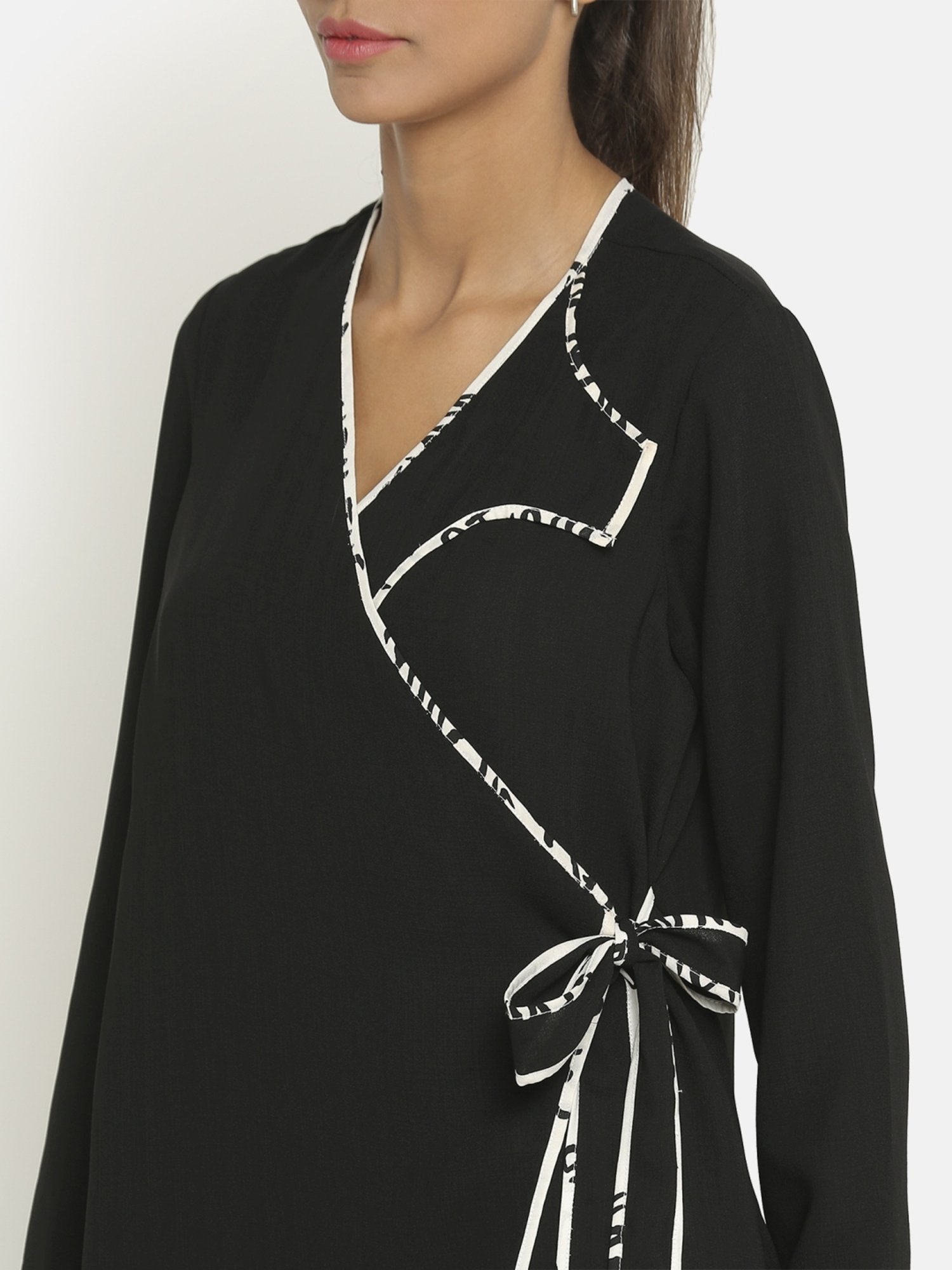 Office & You Black Overlap Jacket