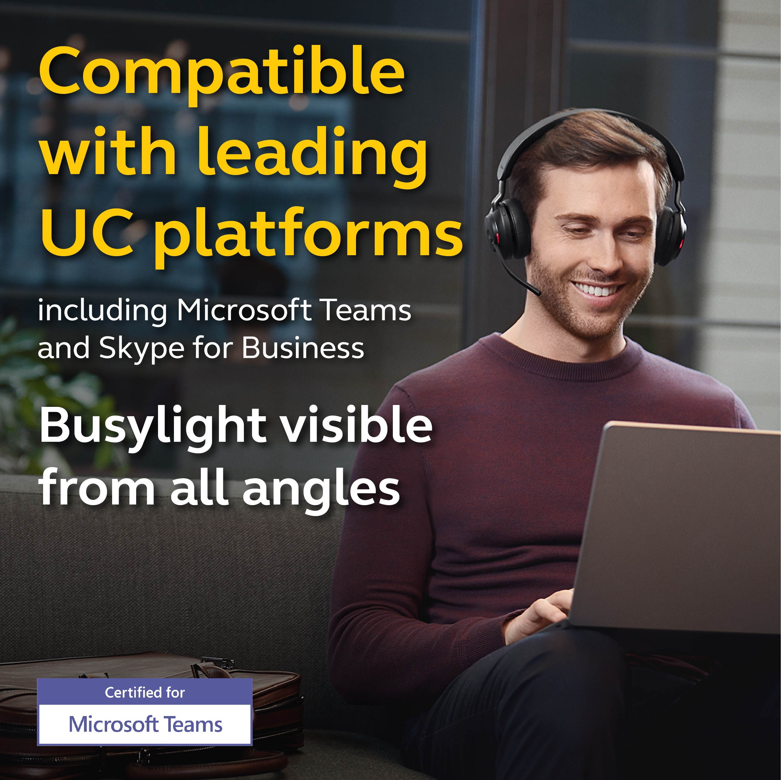 Jabra Evolve2 65 USB-A MS Stereo - Black Wireless Headset / Music Headphones