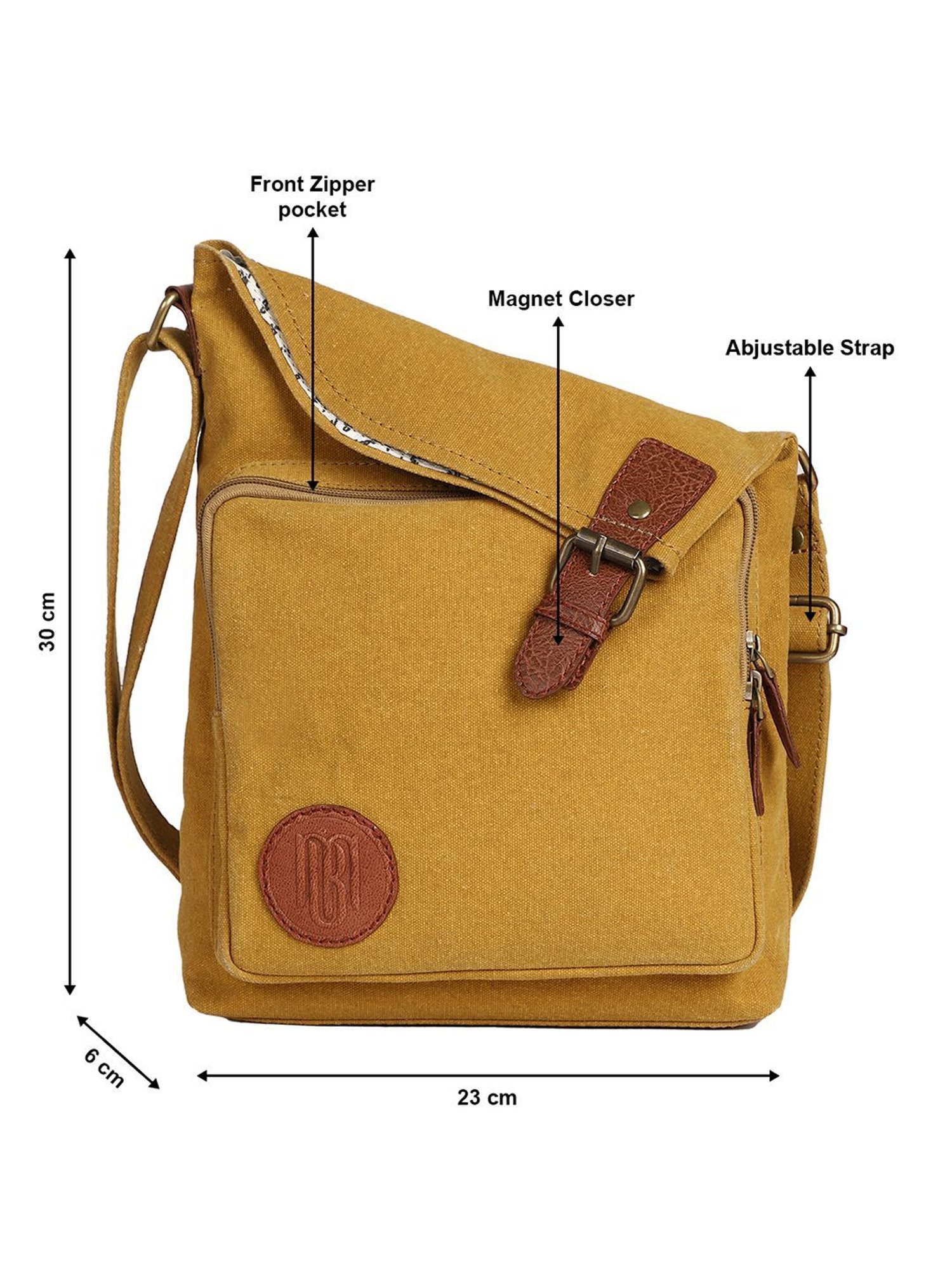Mona B Mustard Small Cross Body Bag