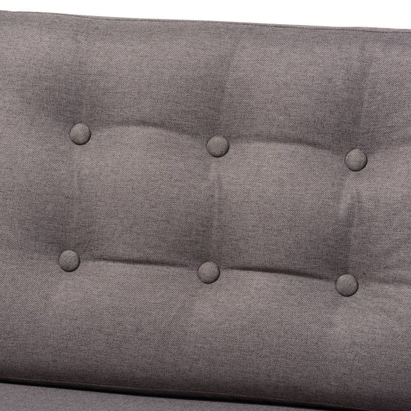 Faux Leather Accent Chair and Ottoman Charcoal Gray - EveryRoom