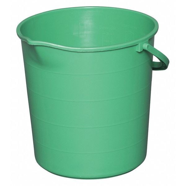 TOUGH GUY 48LY99 Pail,3 gal.,Polypropylene,12-1/2"L,Green
