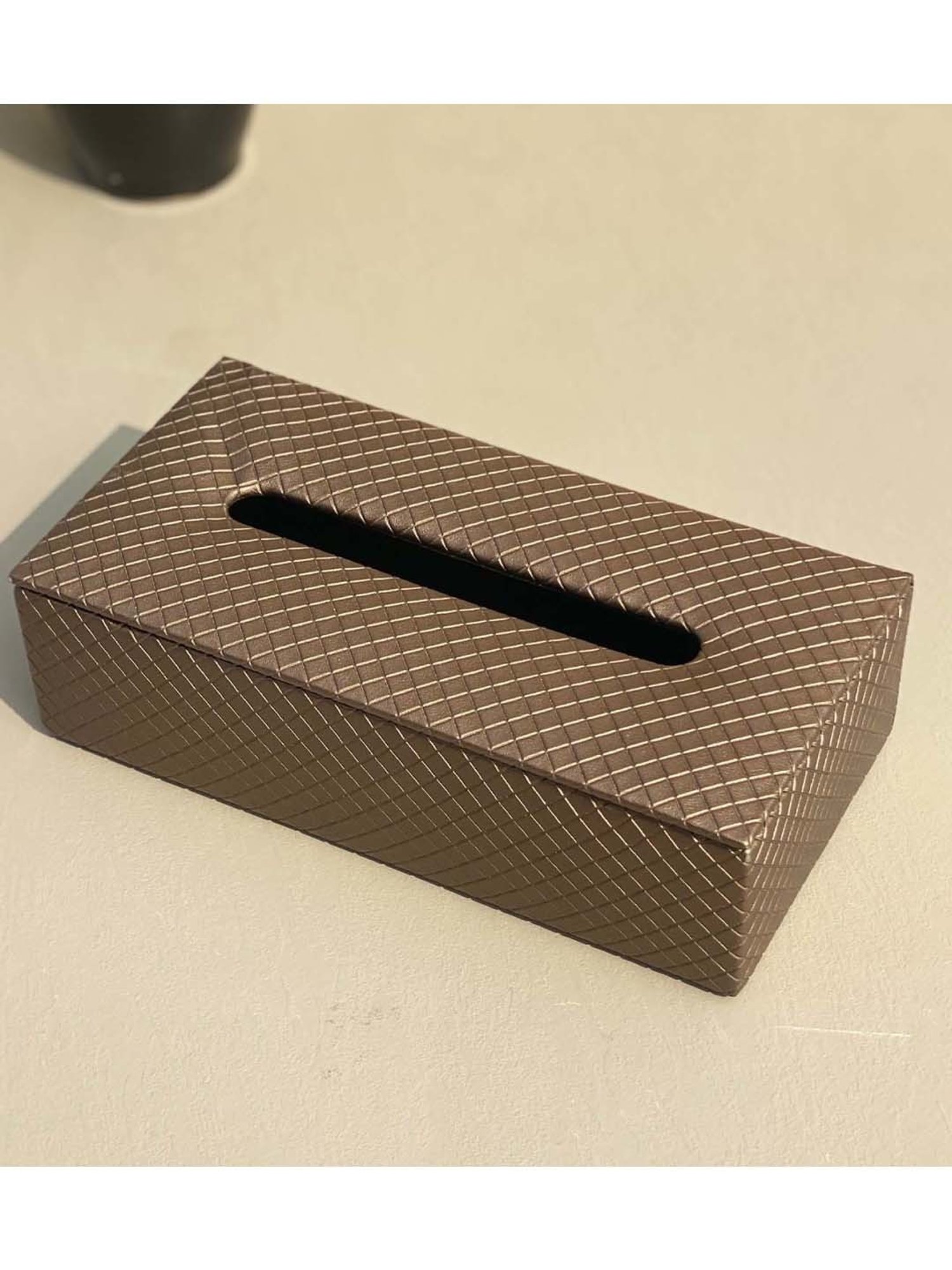 Mason Home Braided Brown Tissue Box