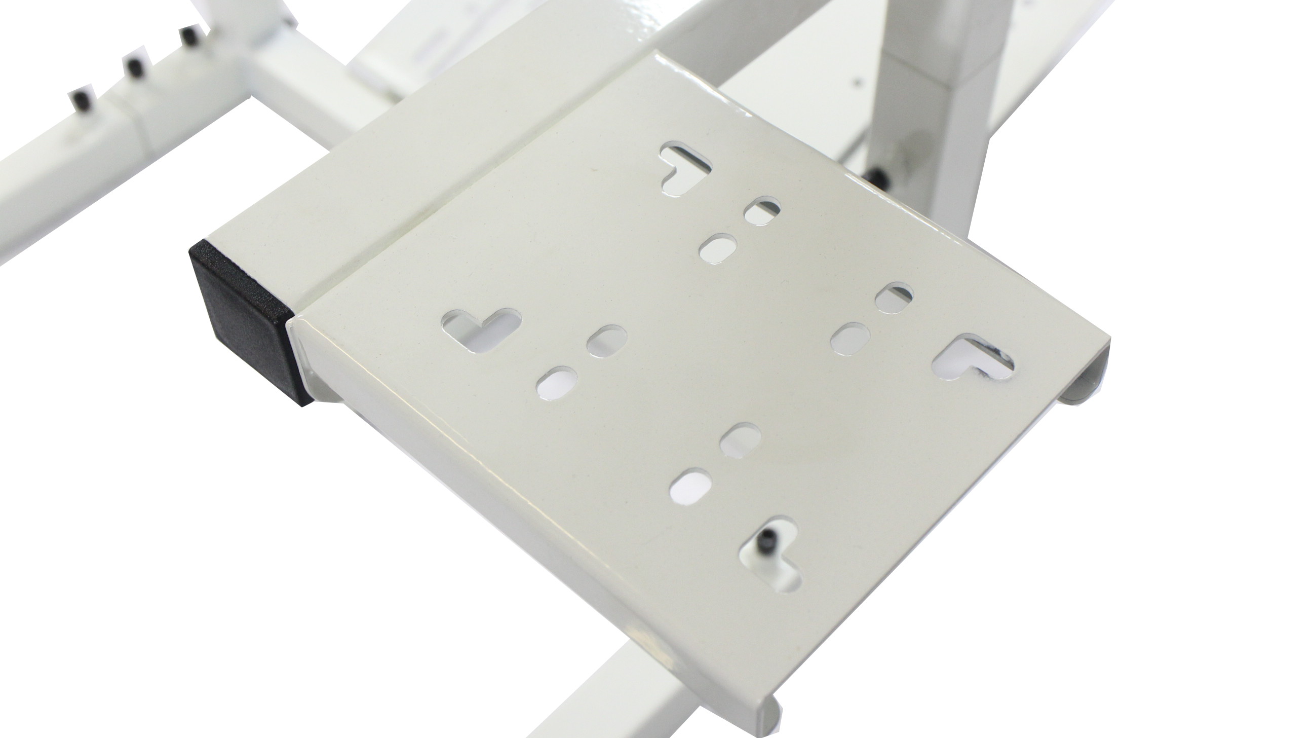 GTR Simulator GTAF-WHT-S105LBK - GTA-F Model (White) Triple or Single Monitor Stand with Black Adjustable Leatherette Seat, Racing Simulator Cockpit Gaming Chair Single Monitor Stand