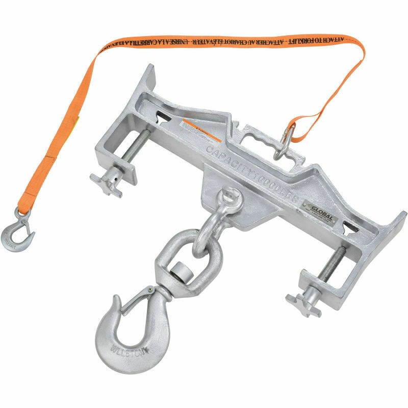 NEW! Double Fork Forklift Hook Attachment - 4000 Lb. Cap. - Swivel Hook!!
