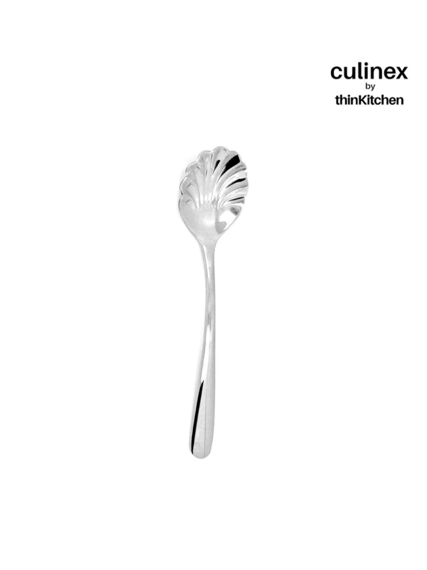Culinex by thinKitchen Dora Silver Stainless Steel Mirror Finish Sugar Spoon (Set of 6)