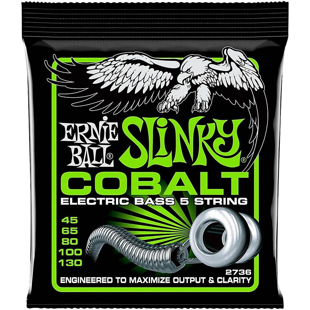 Ernie Ball Cobalt Slinky 5-String Bass, Regular Slinky