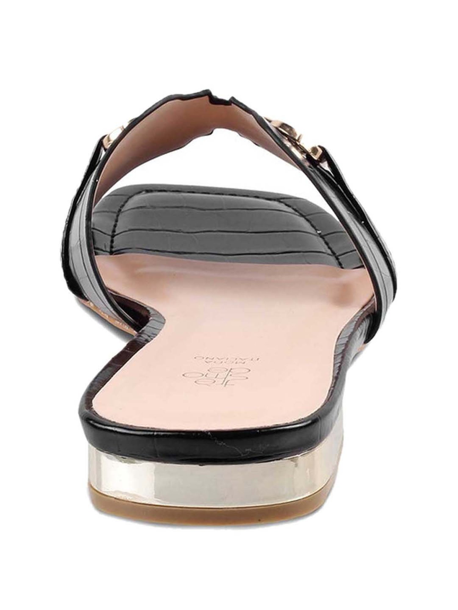 Tresmode Women's Black Casual Sandals