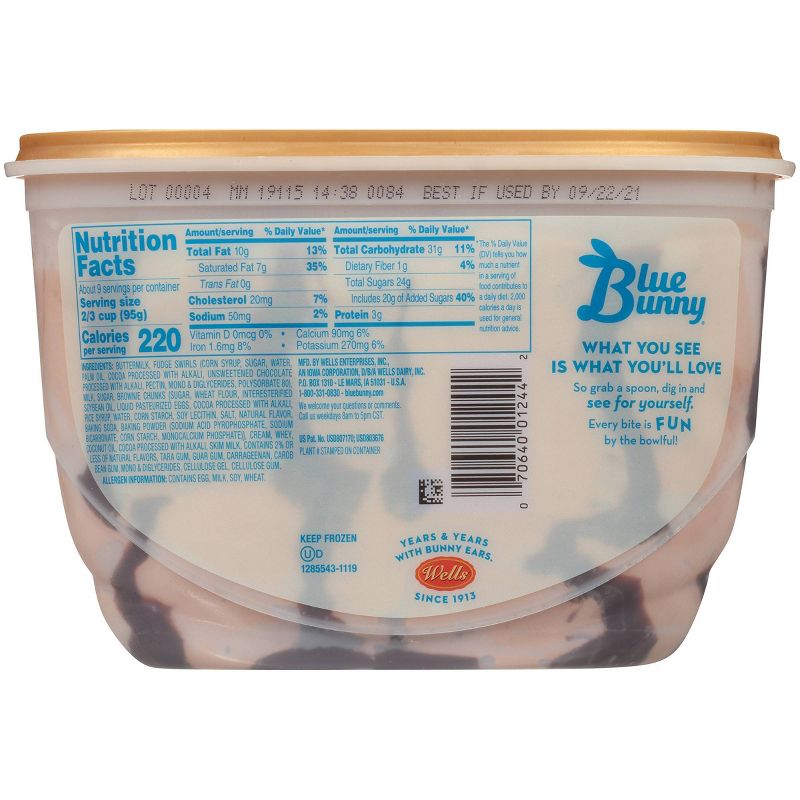 Blue Bunny Super Fudge Brownie Ice Cream - 46 fl oz