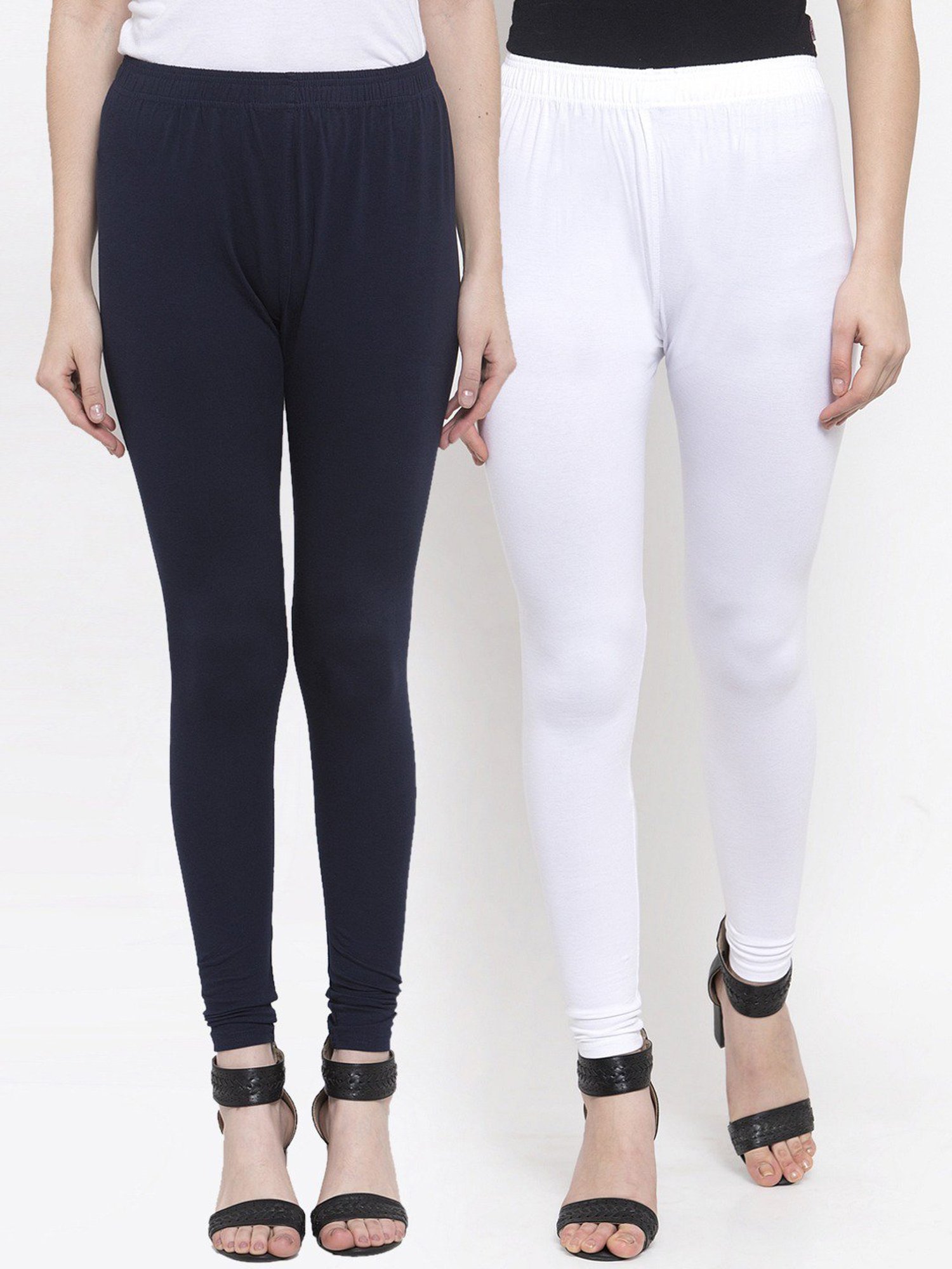 Saffron Threads Black Elasticated Palazzos