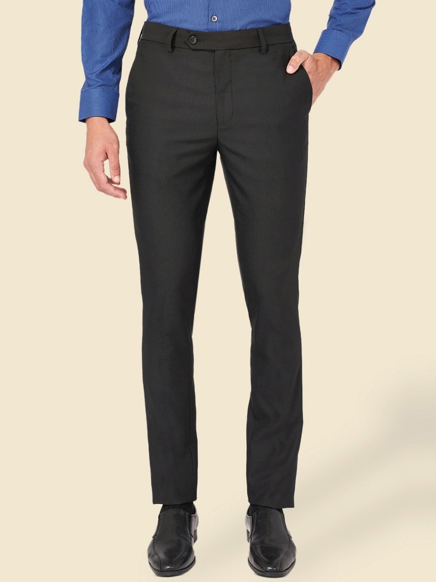 Byford by Pantaloons Black Slim Fit Trousers