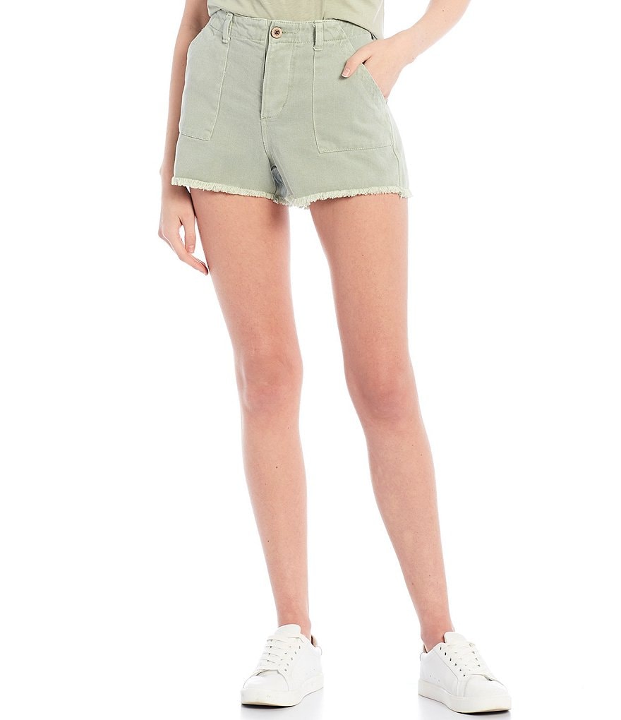 C&V Chelsea & Violet Frayed Hem Denim Shorts